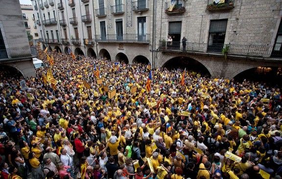 Mobilització independentista a Girona