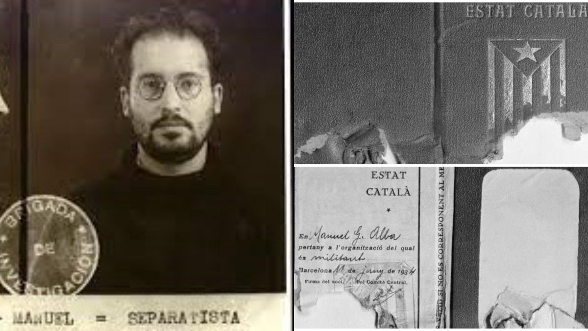 Fitxa policial de Manuel González Alba i l'estat del carnet de militant d'Estat Català-Partit Proletari el dia de la seva mort