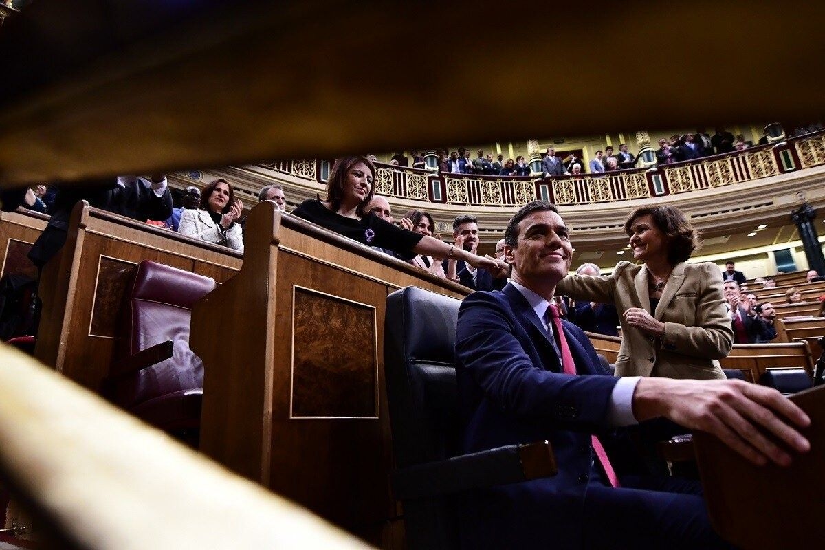 Pedro Sánchez durant la investidura de la darrera legislatura