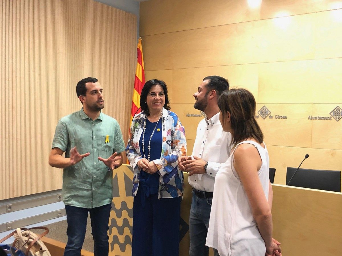 Els regidors del grup municipal d'ERC a Girona