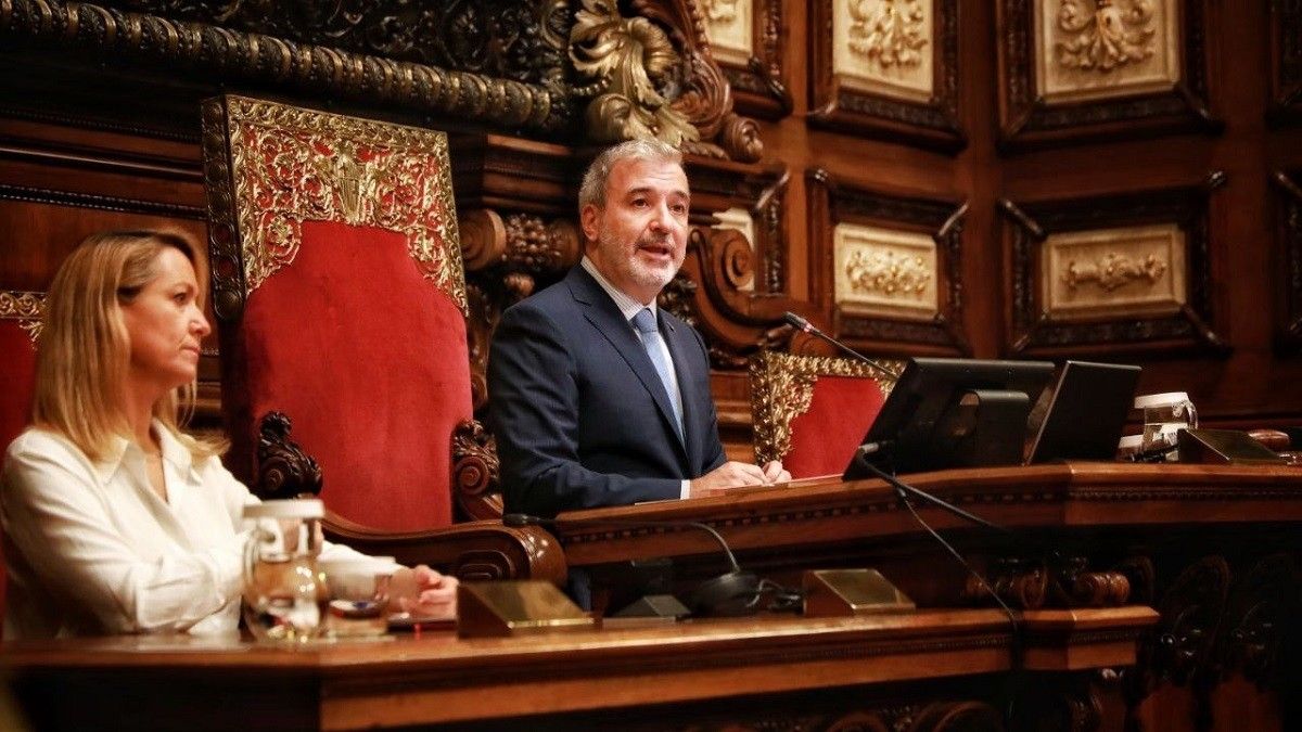 Jaume Collboni, nou alcalde de Barcelona, al ple municipal