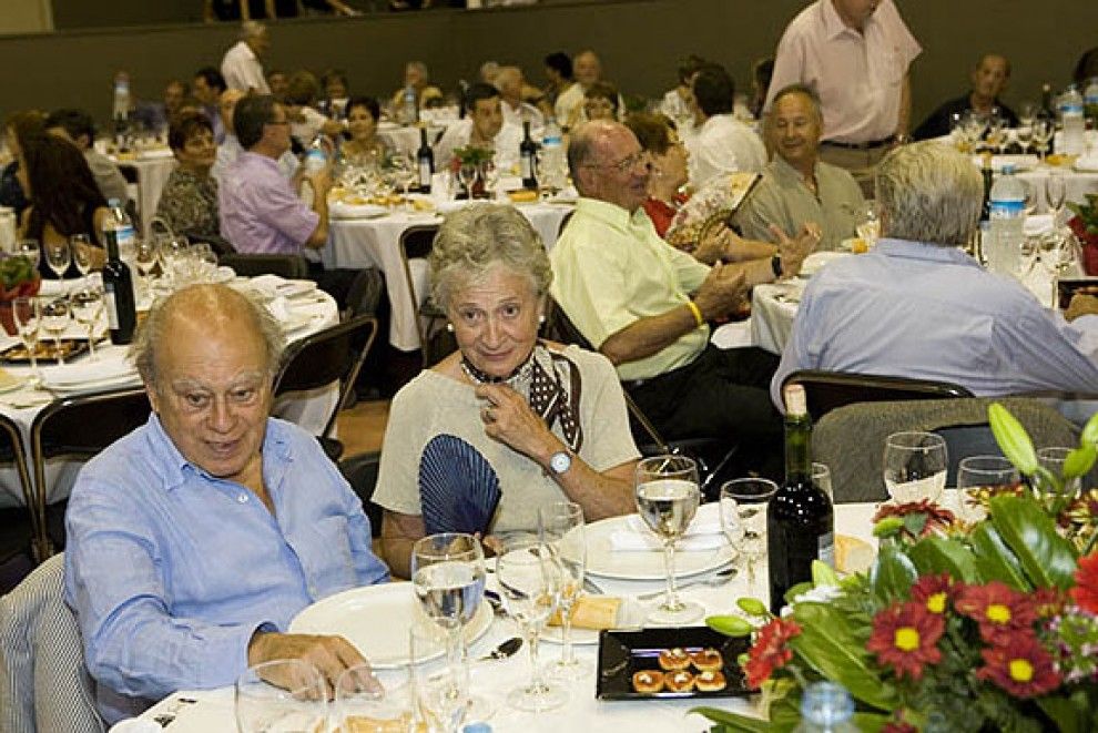 Jordi Pujol i Marta Ferrussola, en el sopar del 2009