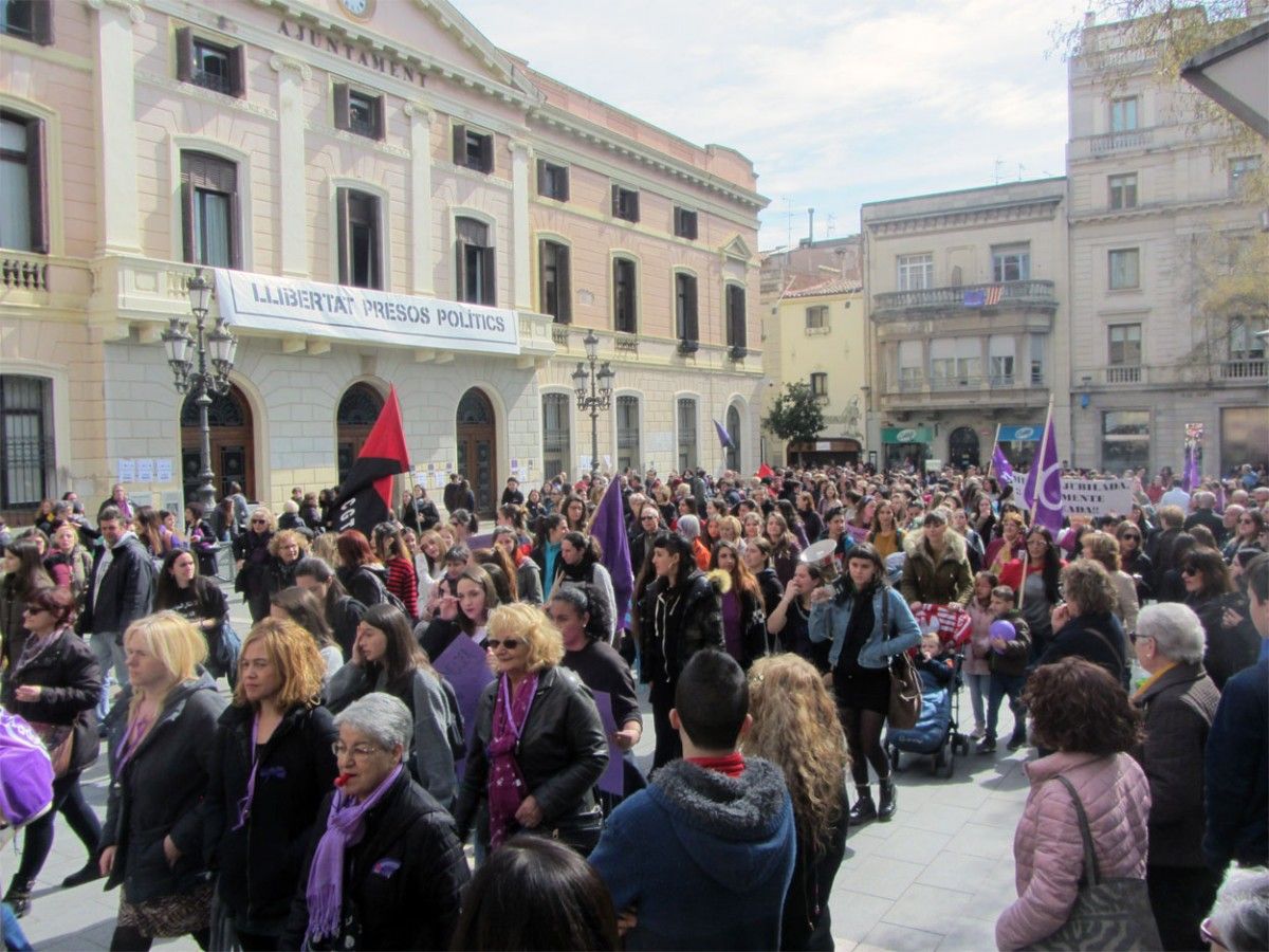 La manifestació del 8M de 2018 a Sabadell