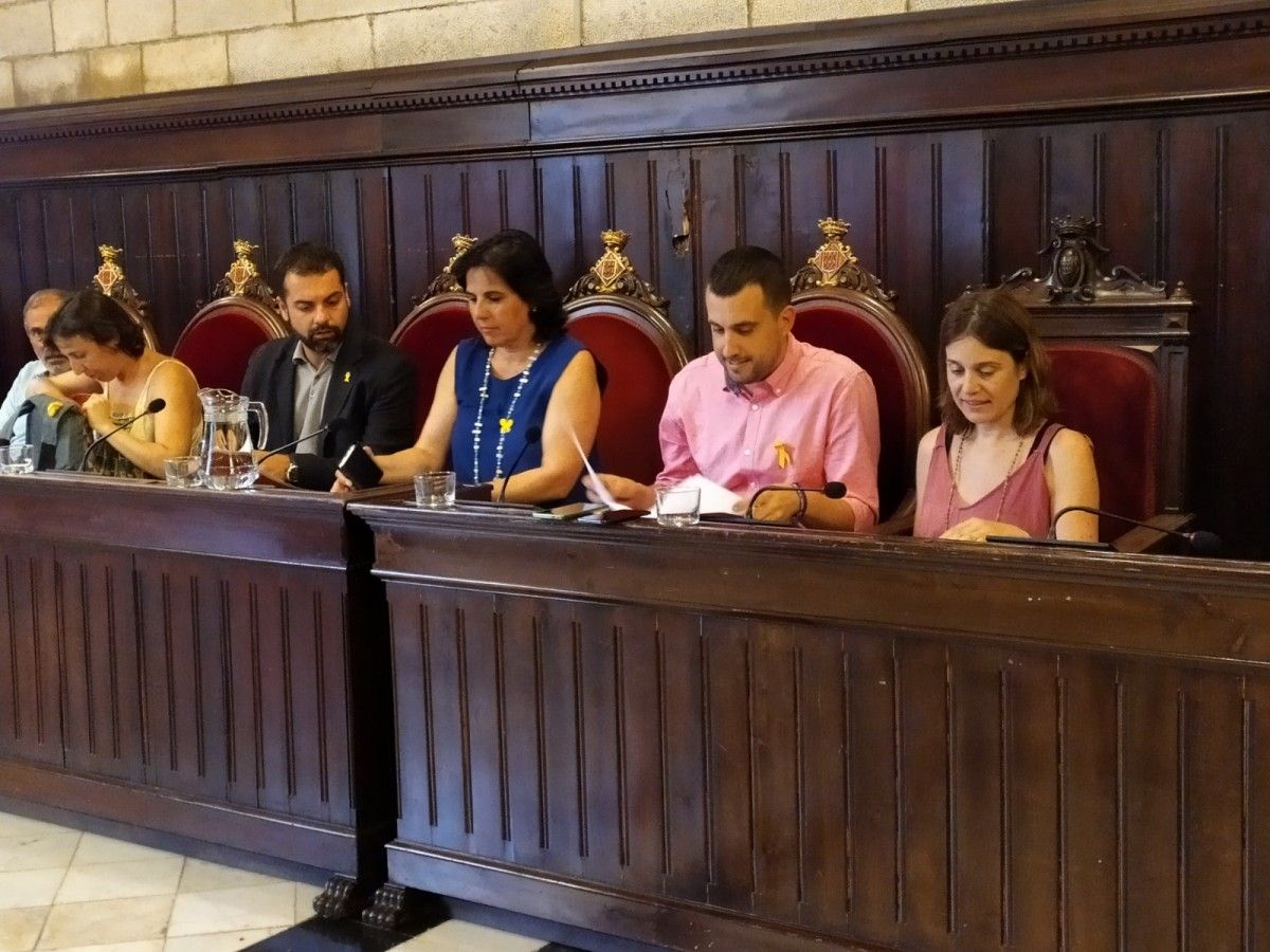 Els regidors del grup municipal d'ERC a Girona