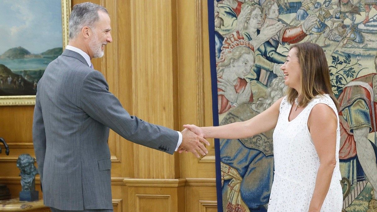 Francina Armengol i el rei Felip VI, aquest divendres.