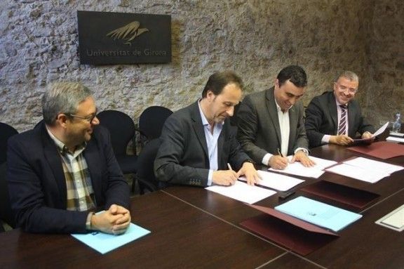 Signatura del conveni entre la UdG i l'Agència d'Educació Superior de Medellín