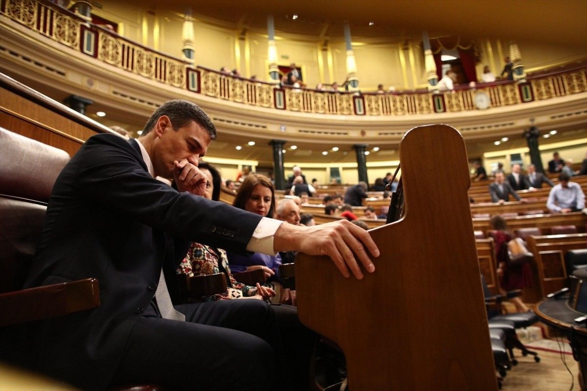 Pedro Sánchez, al Congrés, en una imatge d'arxiu del 2018.