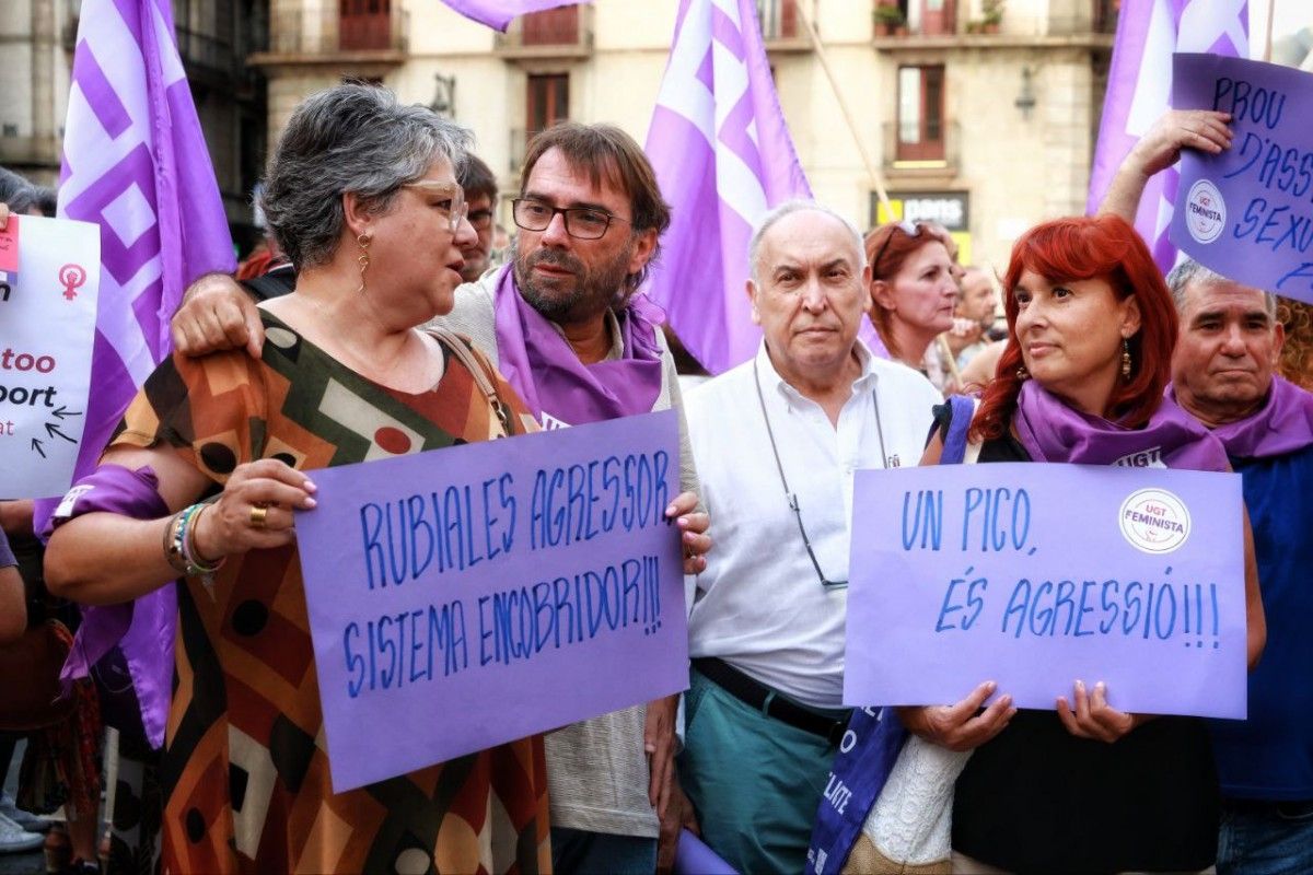 Manifestació de suport a Jennifer Hermoso a Barcelona