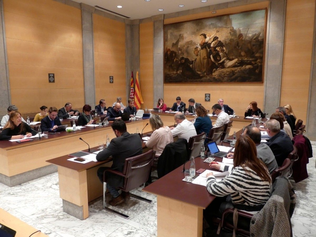 Instantània de la sala de plens de la Diputació de Girona aquest dimarts