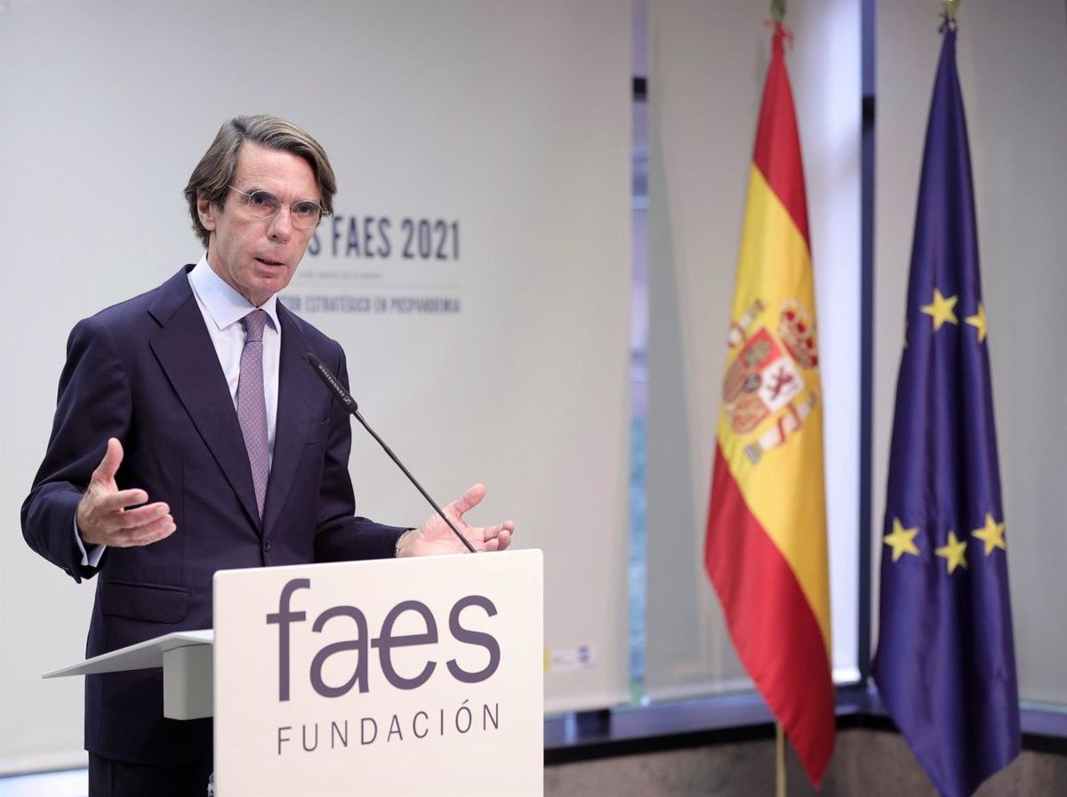 Aznar a la seu de la FAES.