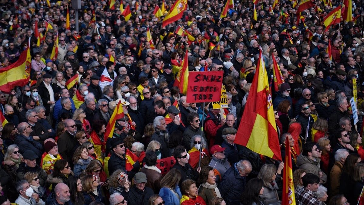 Manifestació espanyolista recent a Madrid.