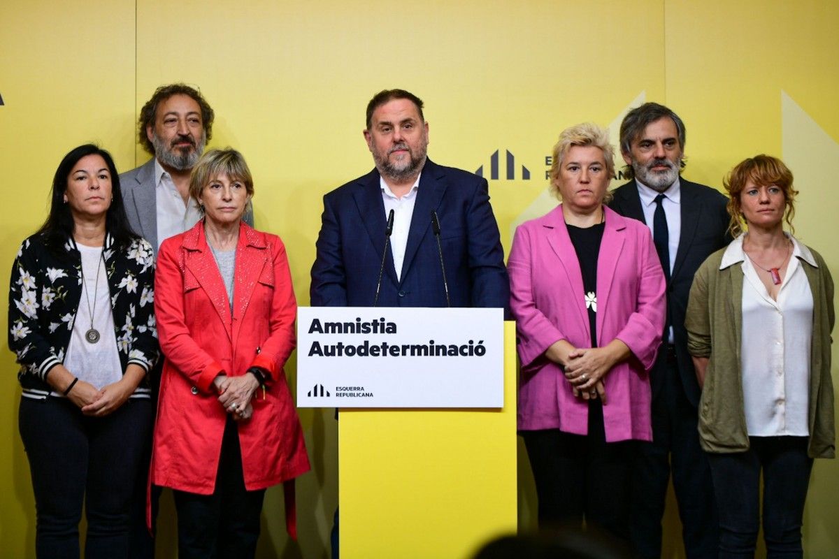 Oriol Junqueras, Carme Forcadell i diversos dirigents d'ERC, aquest dimecres