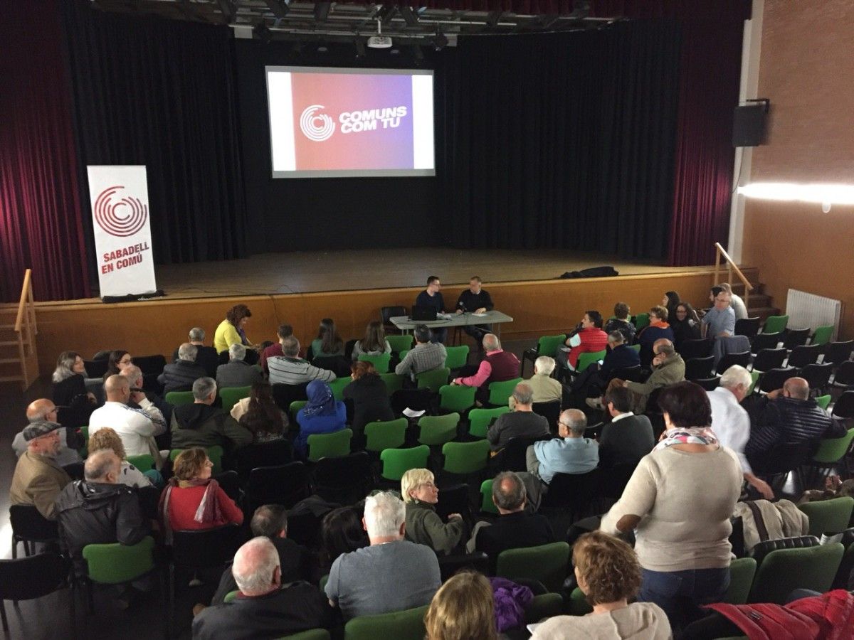 L'assemblea de Sabadell en Comú, celebrada al Centre Cívic Can Rull