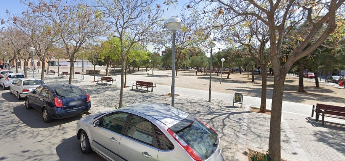 Imatge de la plaça del Treball, lloc on va tenir lloc l'accident