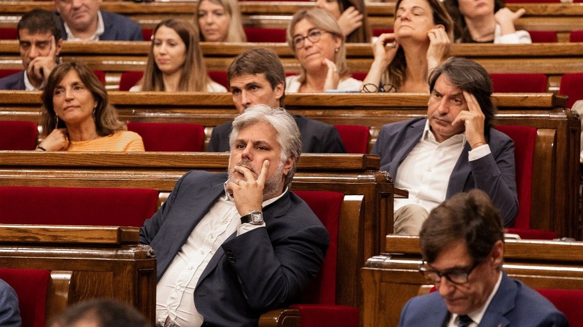 Els diputats de Junts, aquest divendres al ple del Parlament