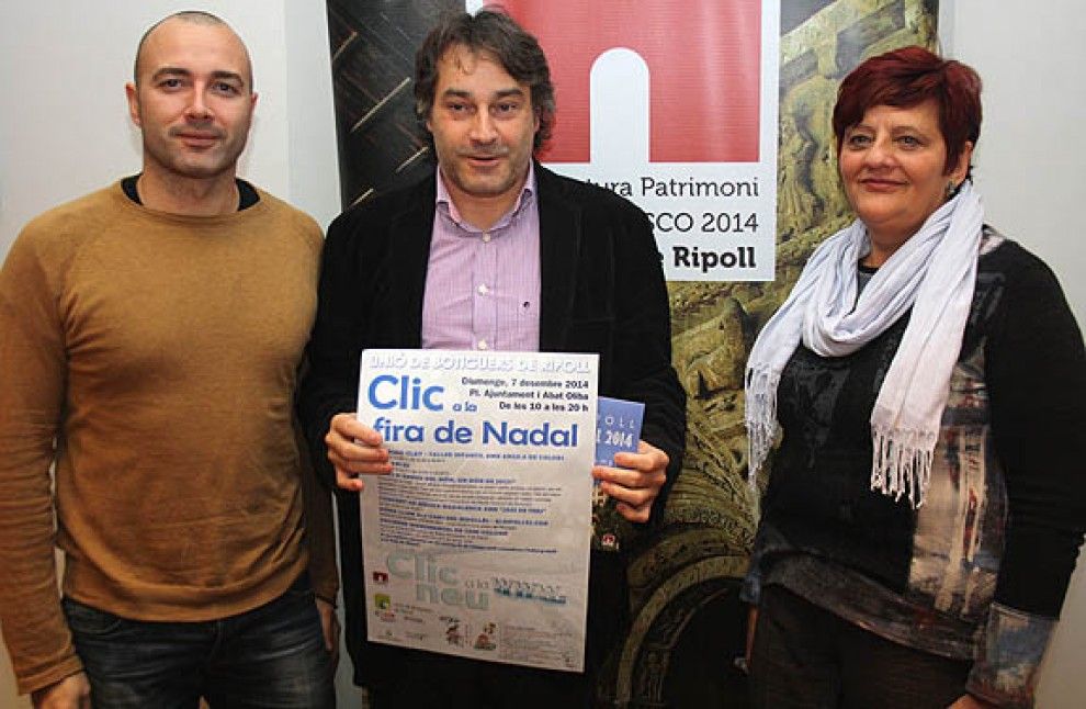 Josep Maria Moreno, Jordi Munell i Magdalena Perramon, a la presentació dels actes nadalencs