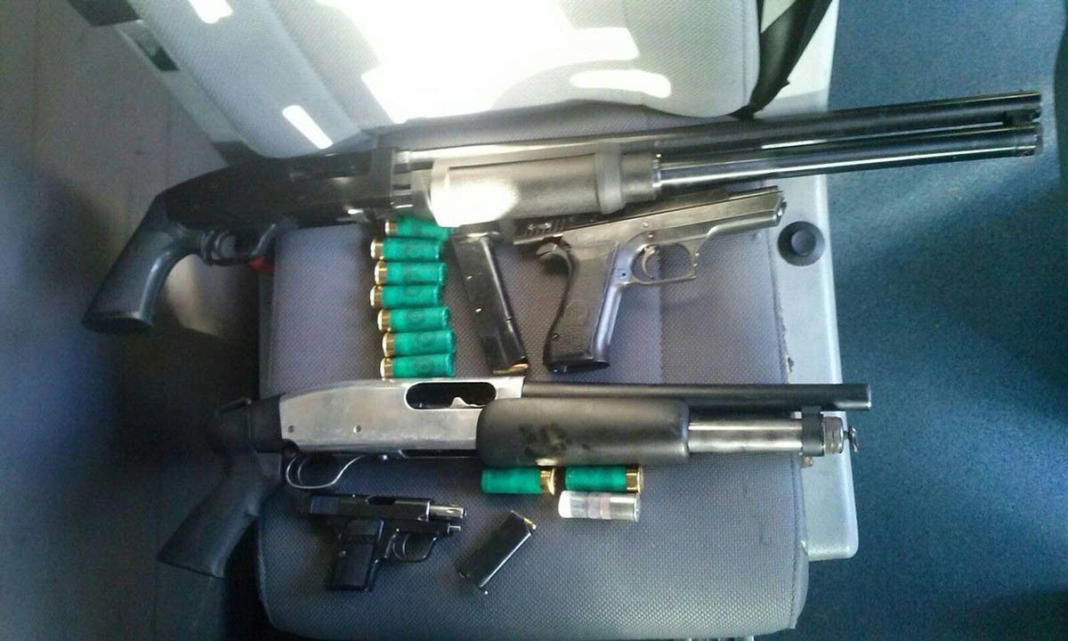 Les armes trobades al maleter del cotxe interceptat ahir