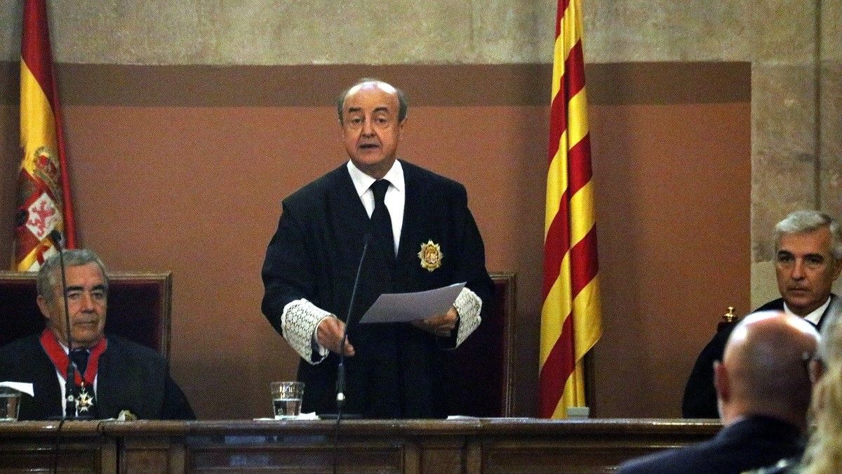 Barrientos, durant el seu discurs d'obertura de l'any judicial