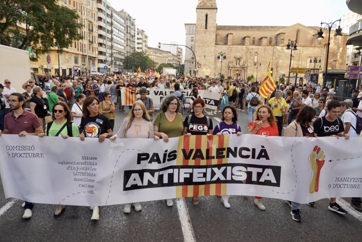 Manifestació del 9 d'octubre del 2023 a València