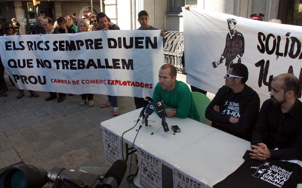 Roda de premsa de suport als acusats pels aldarulls del 2012