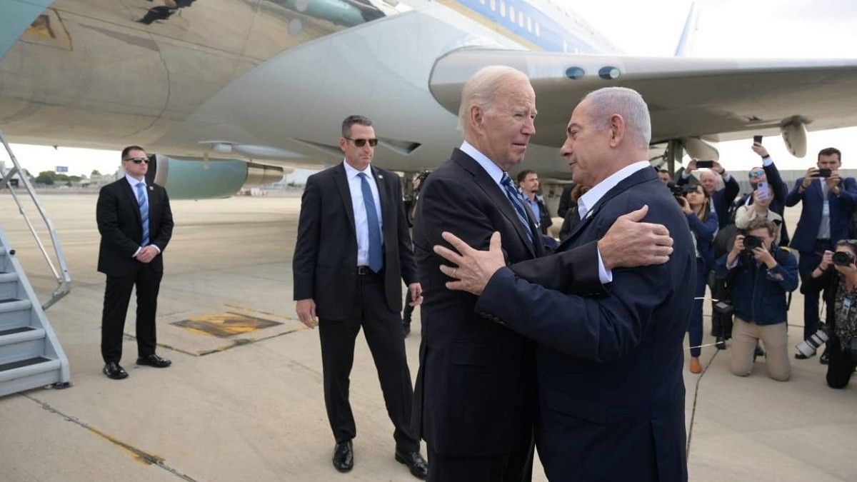 Netanyahu rep Biden en la seva arribada a Israel