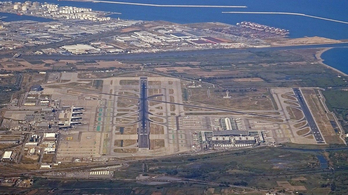 Vista aèria actual de l'Aeroport del Prat