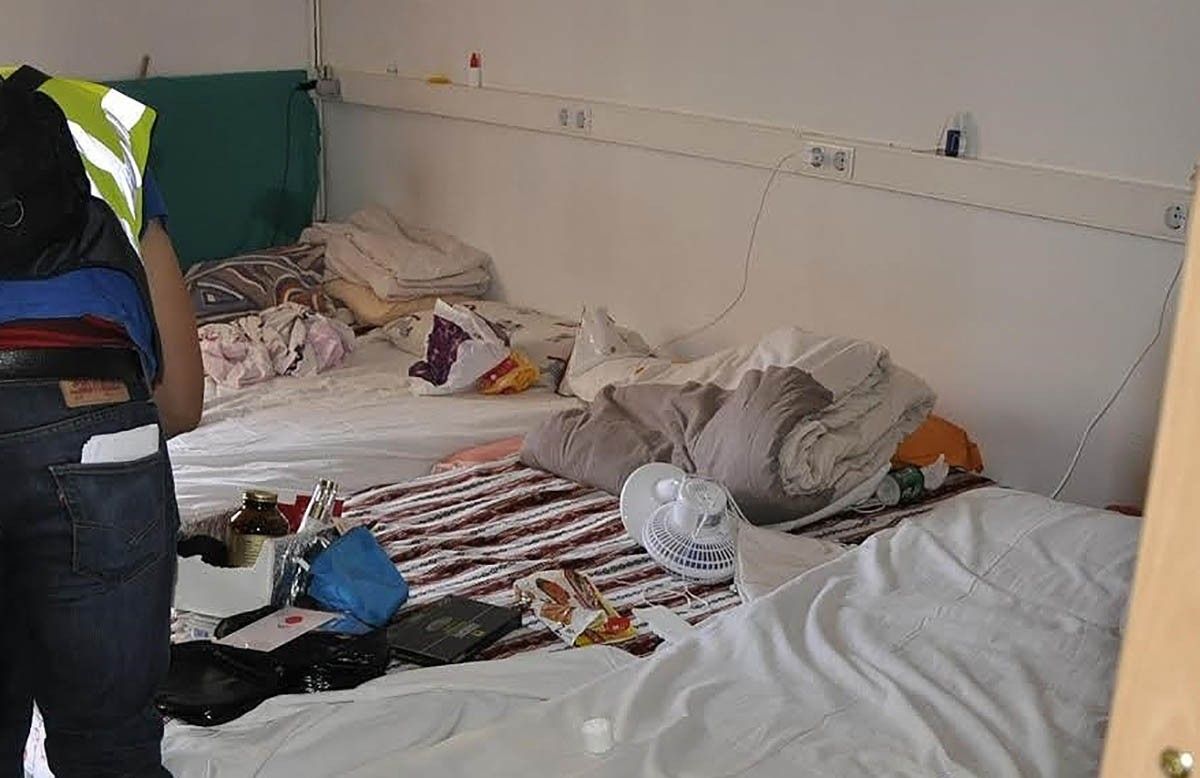 Habitació on es trobaven tancades les dones explotades sexualment