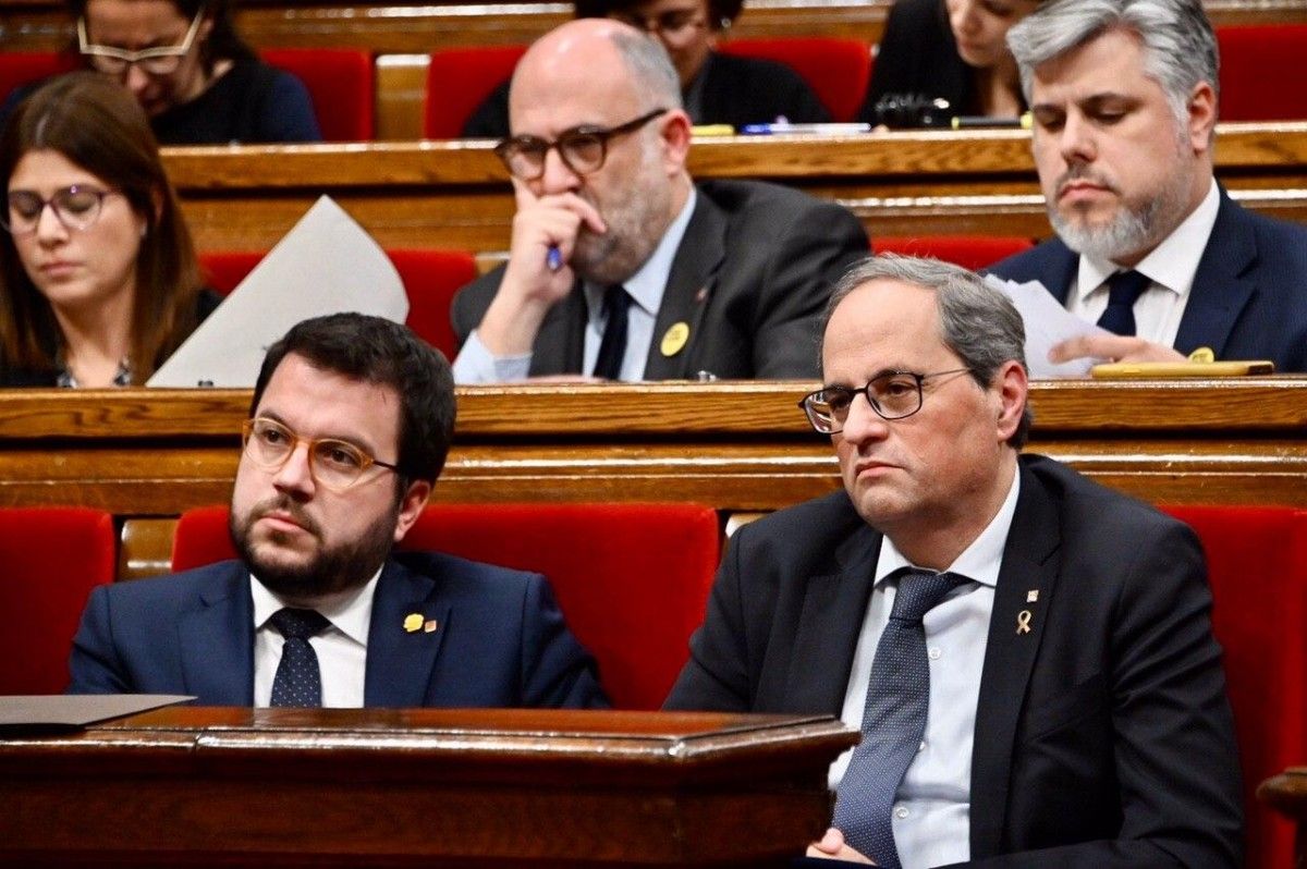 Torra i Aragonès, al Parlament, en una imatge d'arxiu.