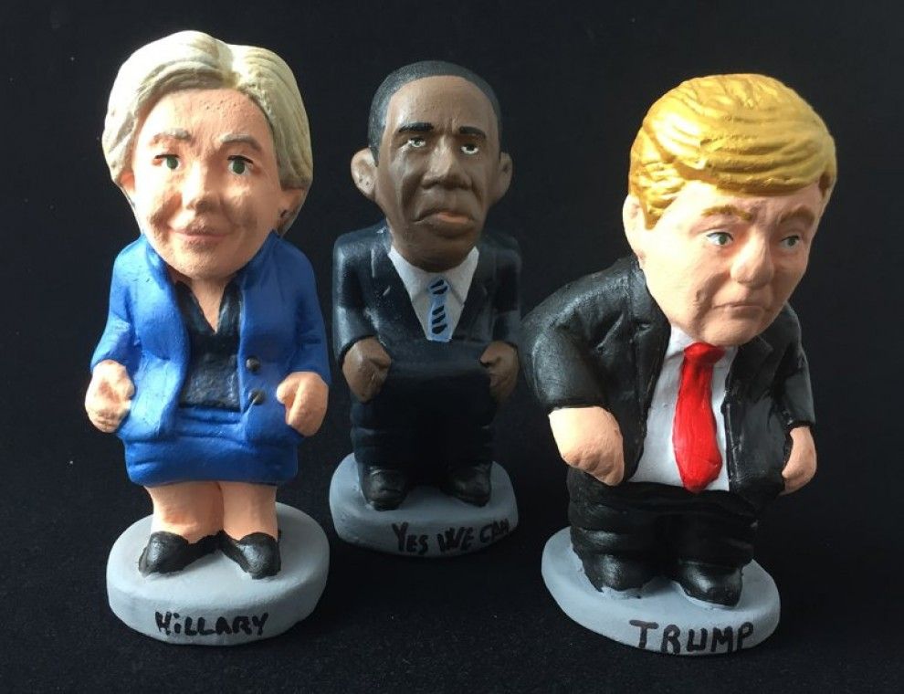 Els caganers de Clinton, Obama i Trump dissenyats per Caganer.com