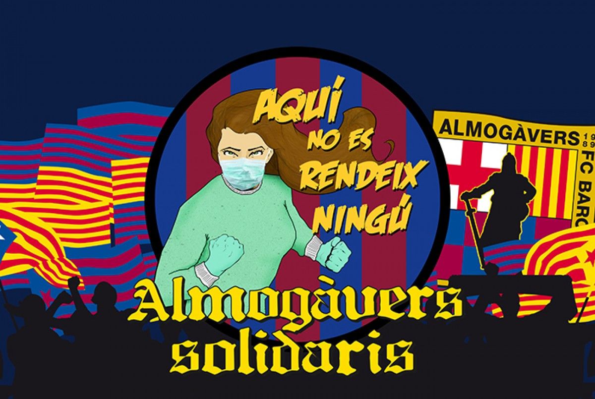 Imatge de la campanya solidrària de la Penya Almogàvers d'Olot.