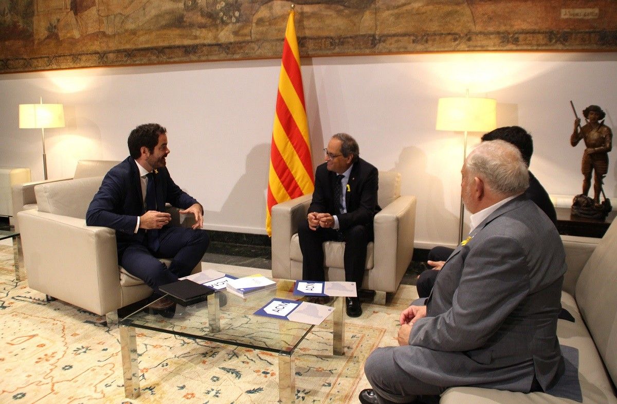 Trobada de l'ACM amb el president Quim Torra al Palau de la Generalitat.