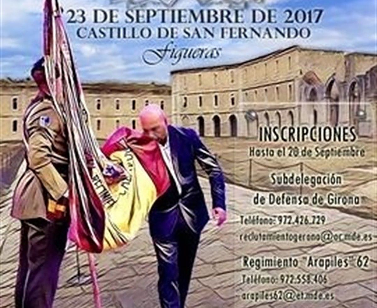 Cartell de la jura de bandera a Figueres.