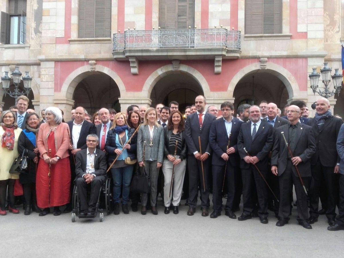 Els alcaldes, concentrats a Barcelona