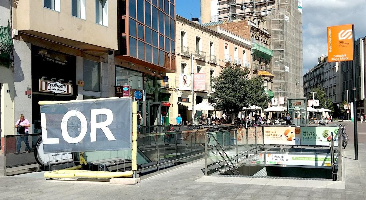 Les escales mecàniques instal·lades a Sabadell Plaça Major
