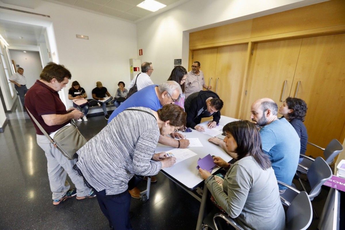 Registre d'entrada a l'assemblea ciutadana de Podem Sabadell