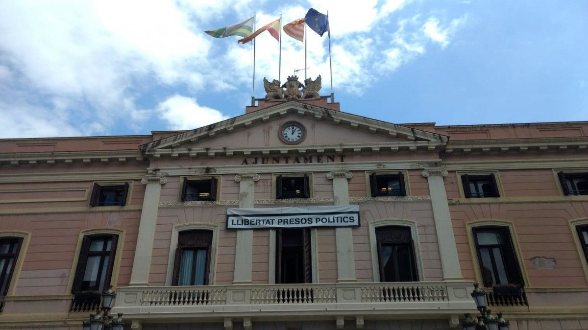 La pancarta de Sabadell