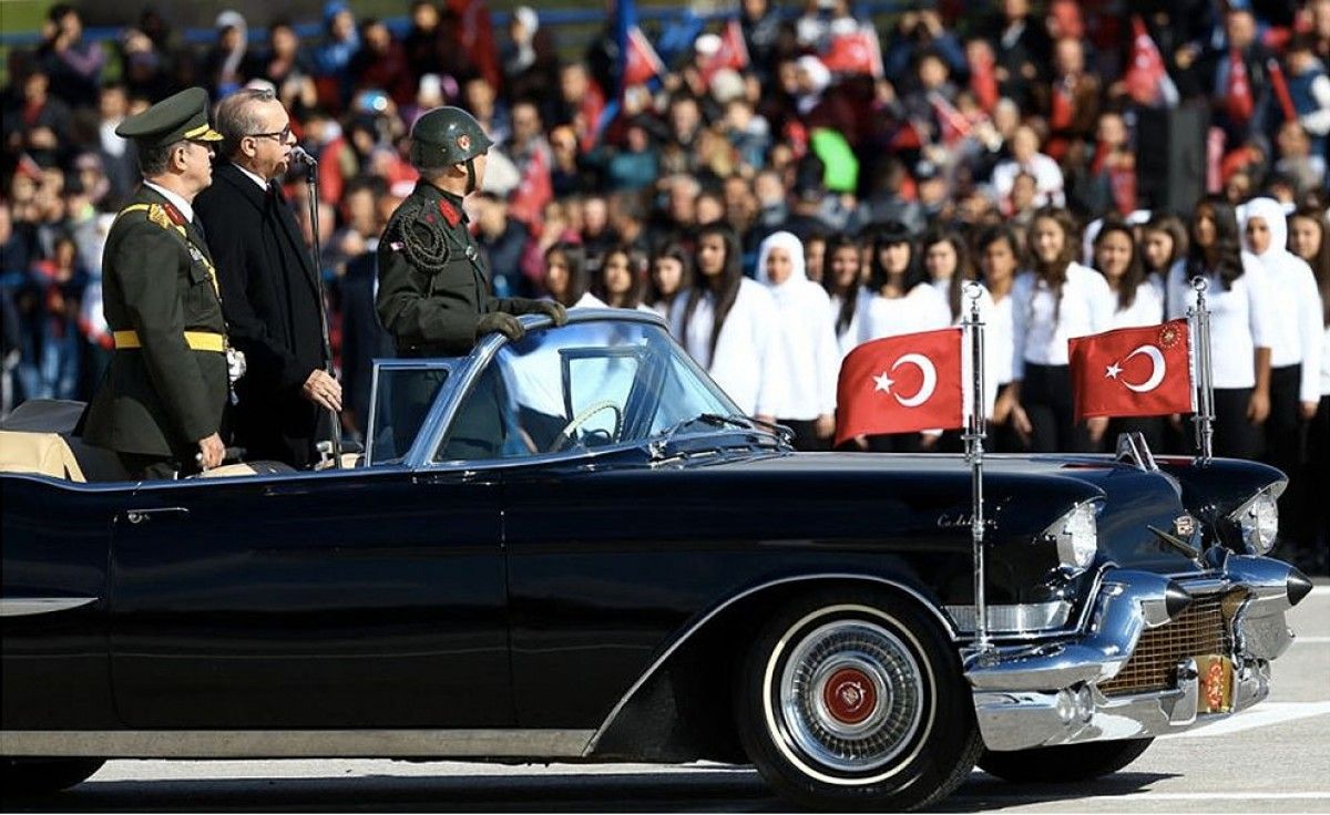 Recep Tayyip Erdogan, a la celebració del 92è aniversari de la república