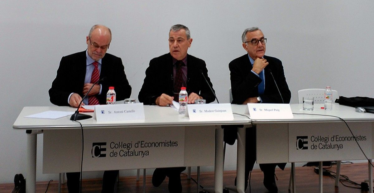 Antoni Castells i Miquel Puig, aquest dilluns al Col·legi d'Economia