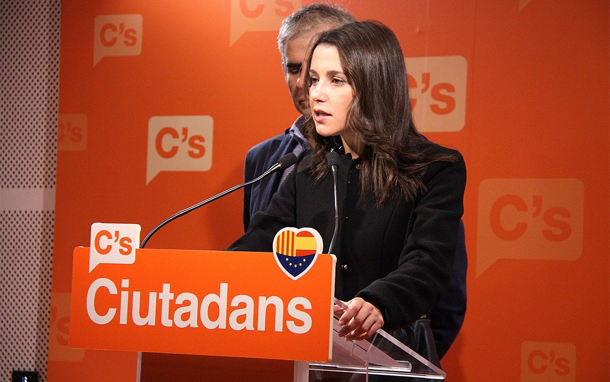 Inés Arrimadas, en roda de premsa aquest dilluns