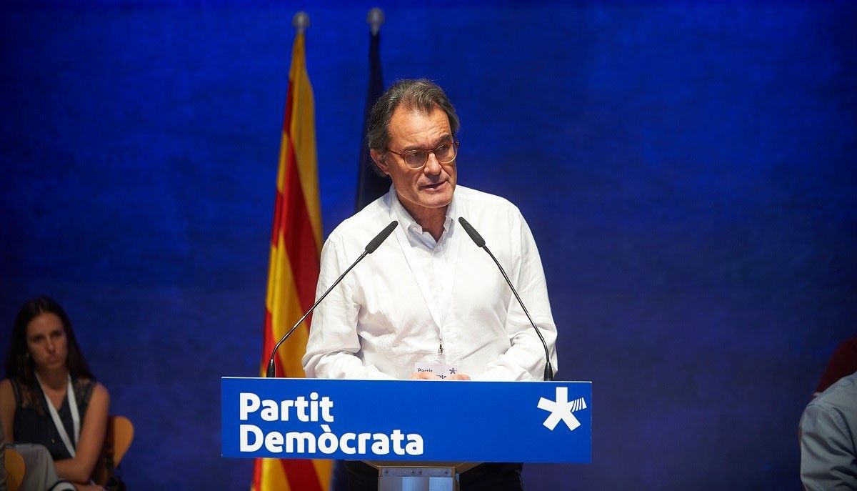Artur Mas, durant un consell nacional del PDECat