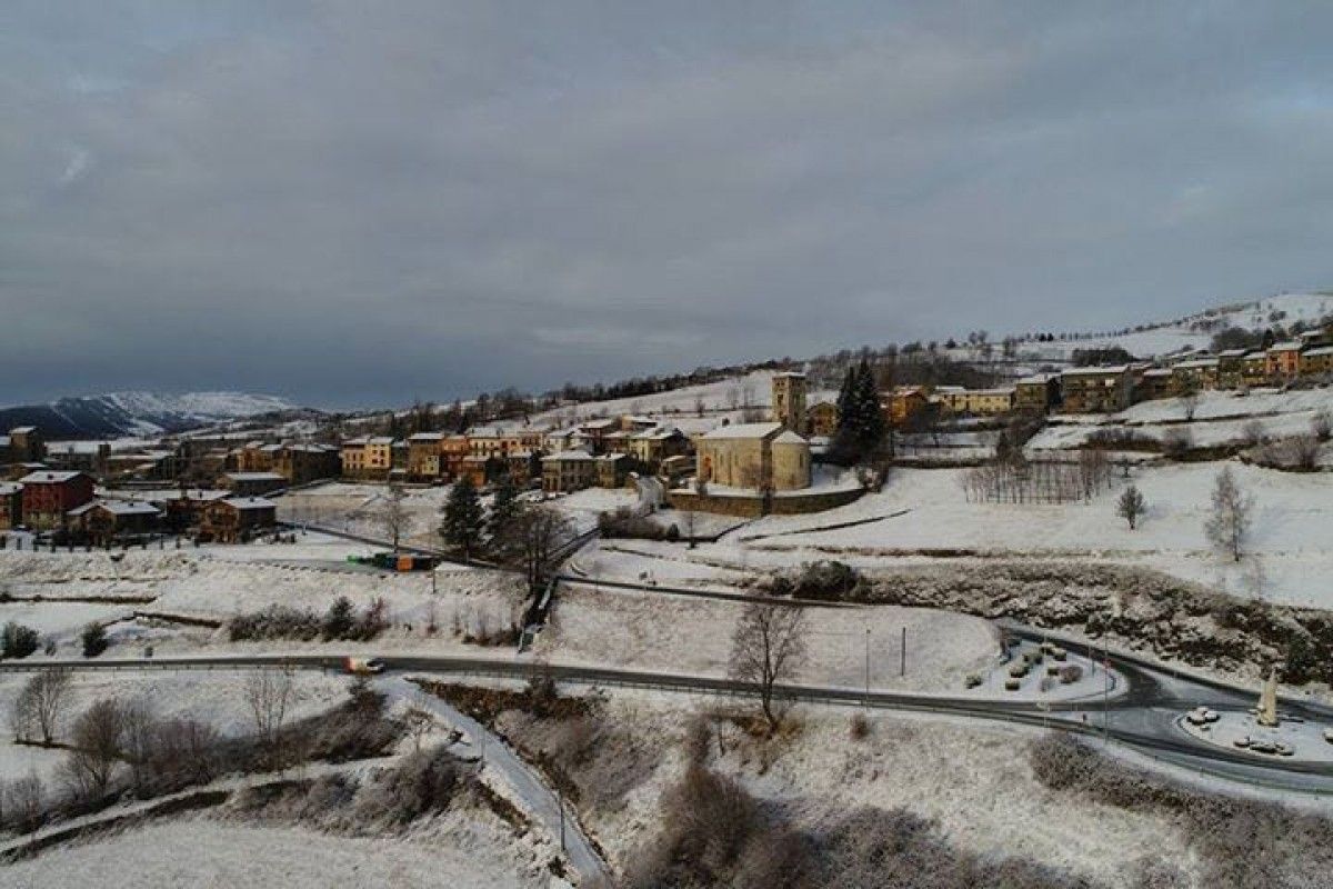 La nevada a Molló, a vista de dron