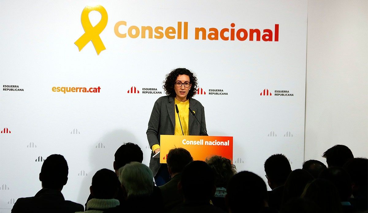 Marta Rovira, en el consell nacional d'ERC.