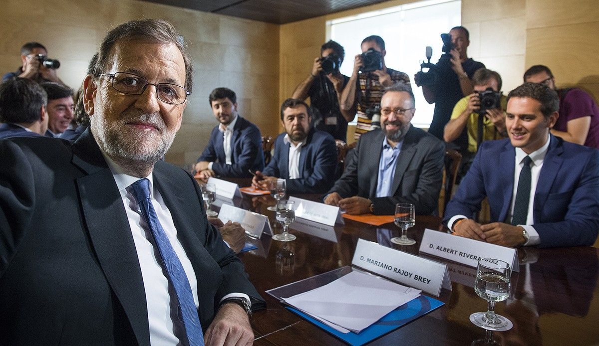 Mariano Rajoy, amb membres de Ciutadans