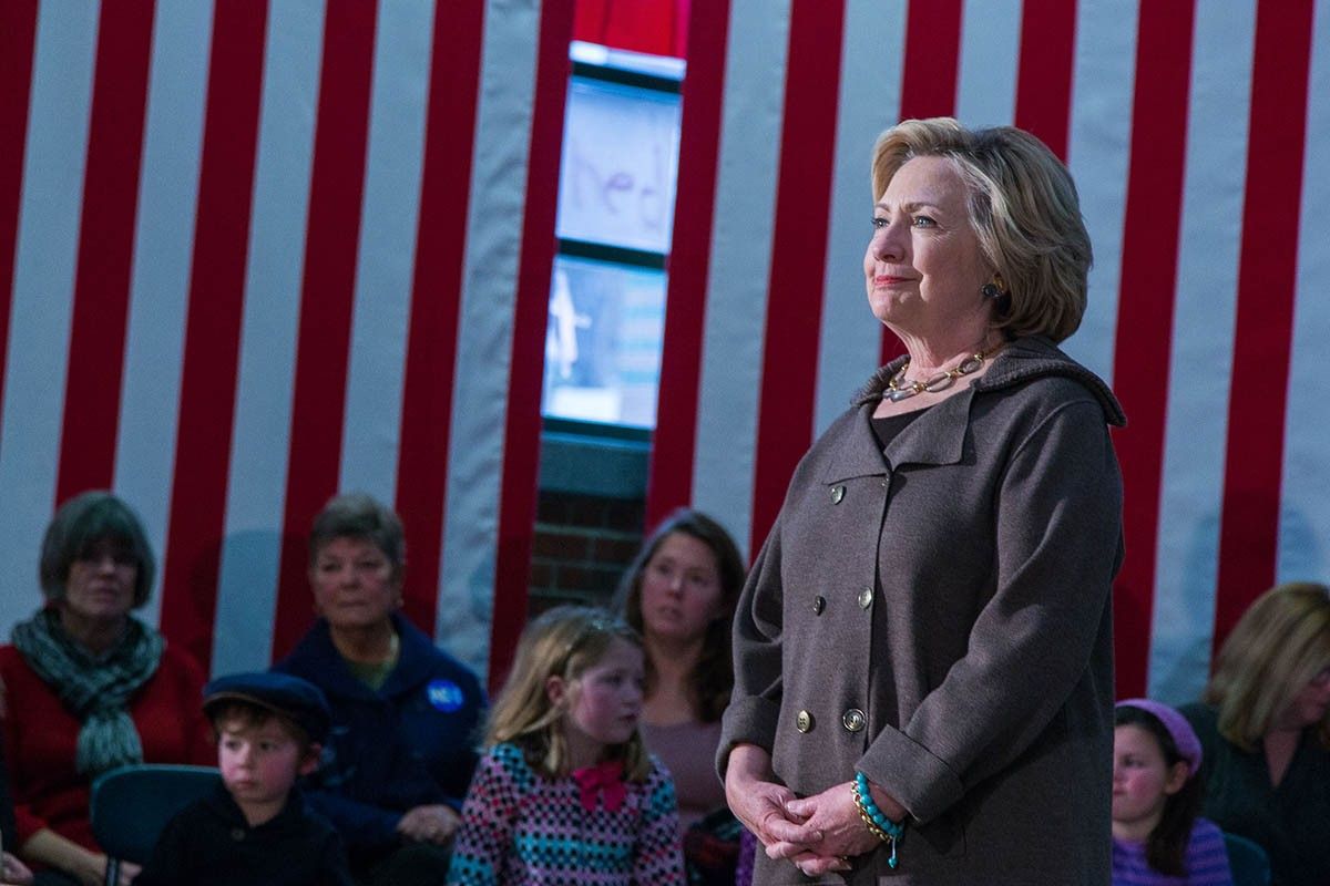 Hillary Clinton, la demòcrata més ben posicionada per a la Casa Blanca, en un acte a l'estat de New Hampshire