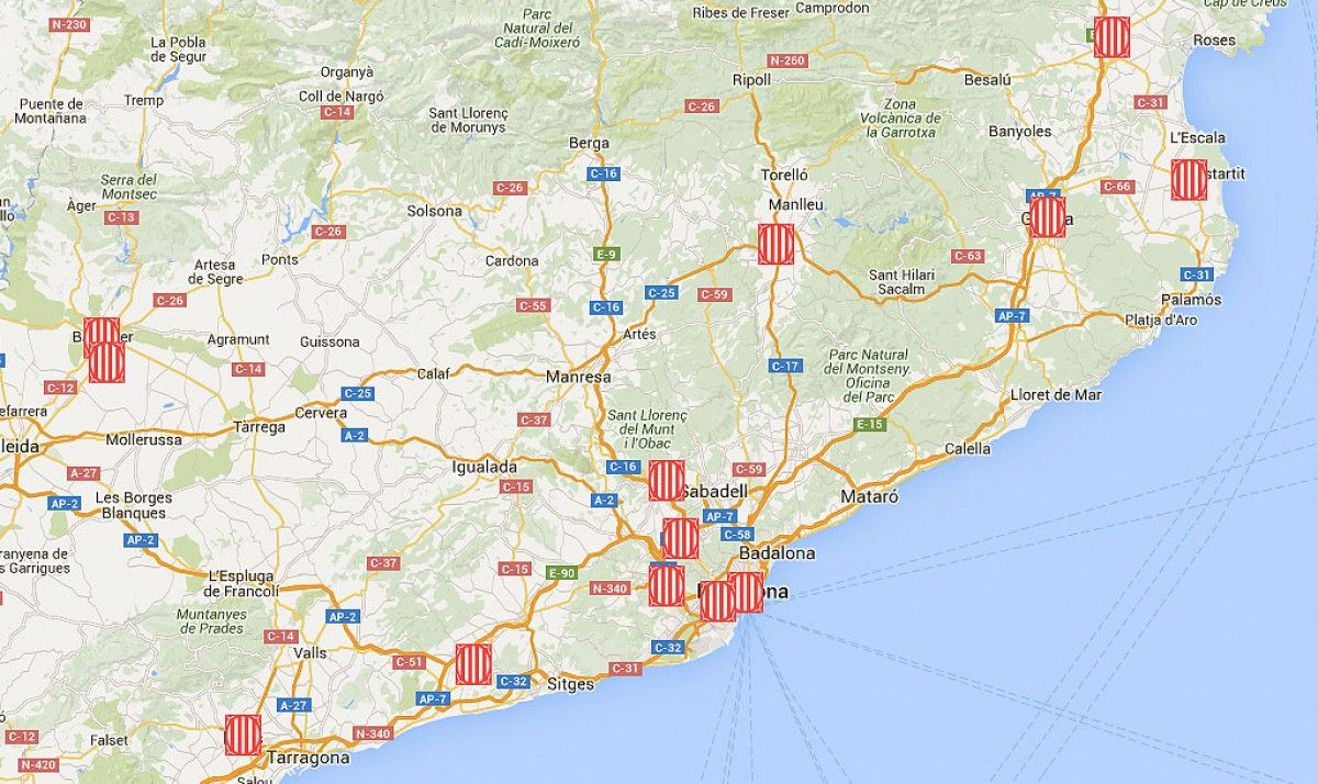 El mapa de l'origen dels consellers del govern Puigdemont