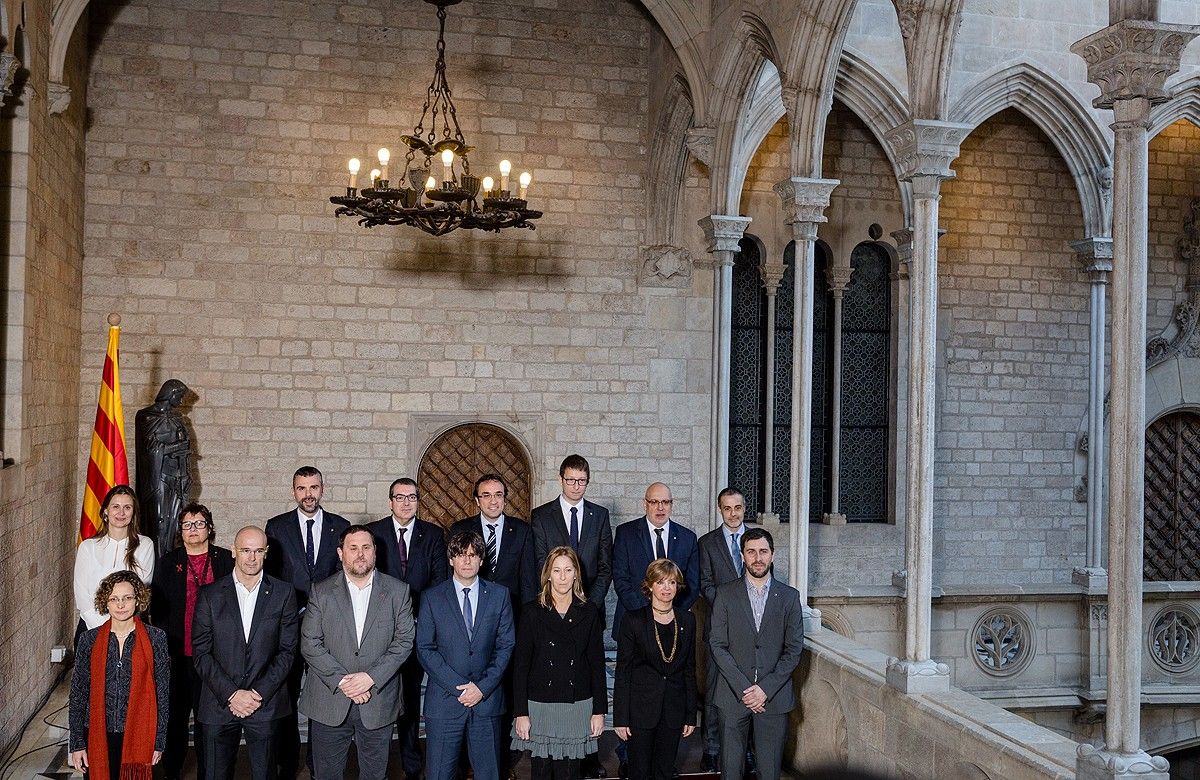 Els consellers del primer govern Carles Puigdemont