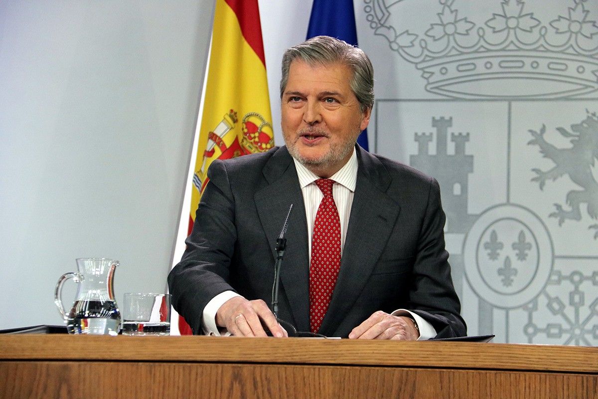 El portaveu del govern espanyol, Íñigo Méndez de Vigo, en roda de premsa aquest divendres
