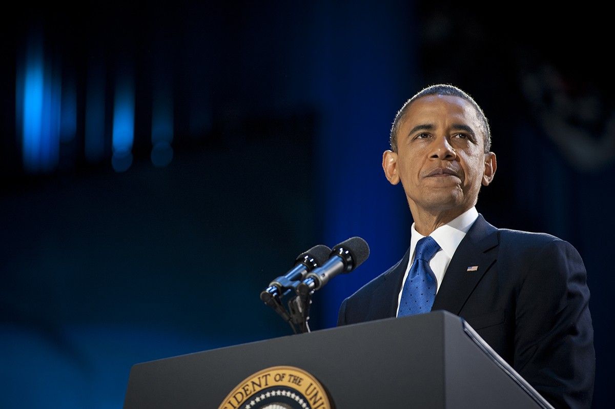Barack Obama, el dia de les eleccions, el 7 de novembre del 2012