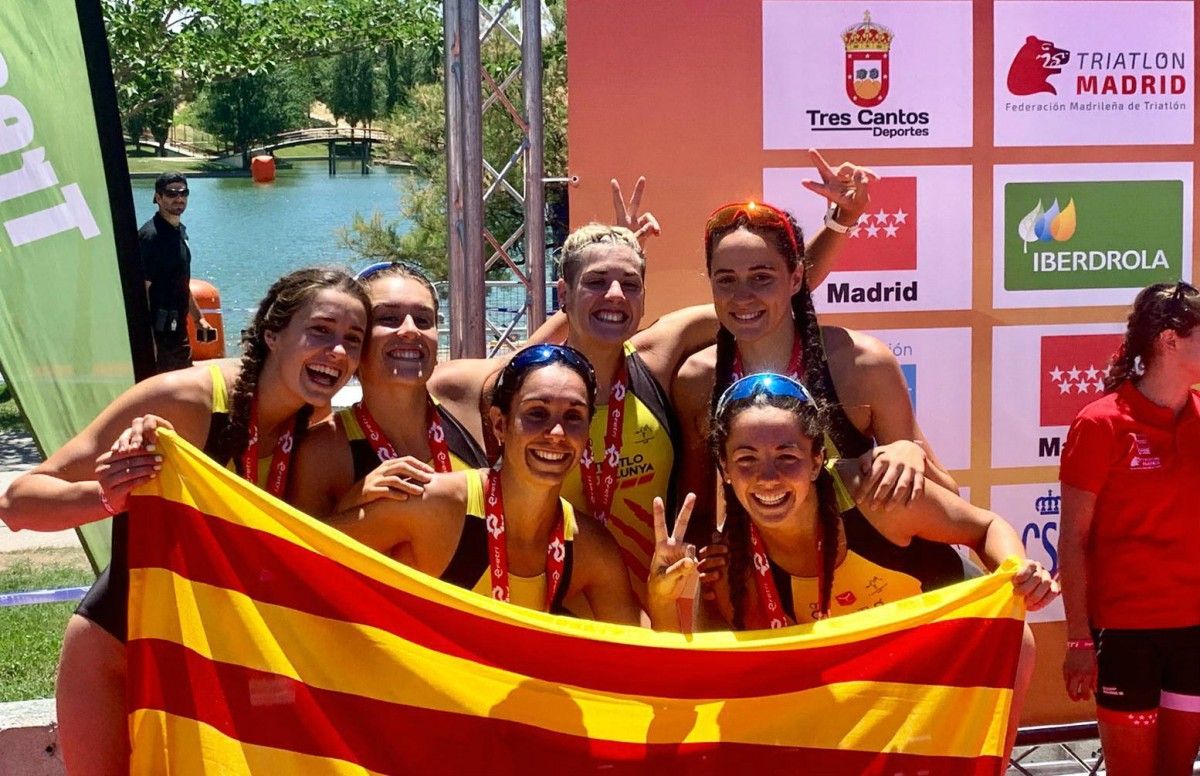 L'equip femení català de triatló