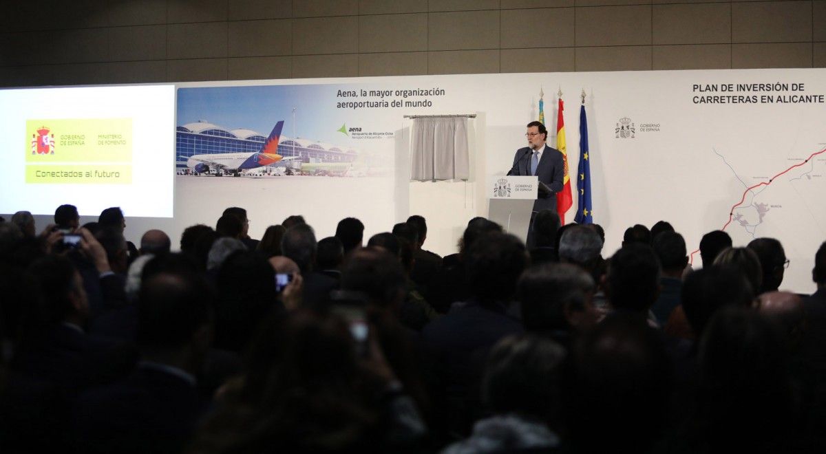 Mariano Rajoy, en un acte recent a l'aeroport d'Elx-Alacant
